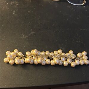 Carolee Gold and Cream Pearl Bracelet